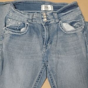 H&Y Women's Light Blue High Rise Jeans